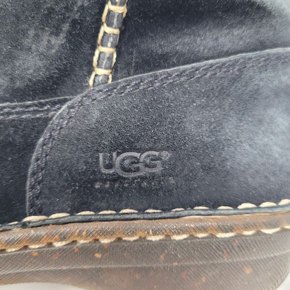 UGG Swell Tall Suede Leather Sheepskin Sherpa Boots Style 5676 Womens 7, EUR 38 - Picture 3 of 8